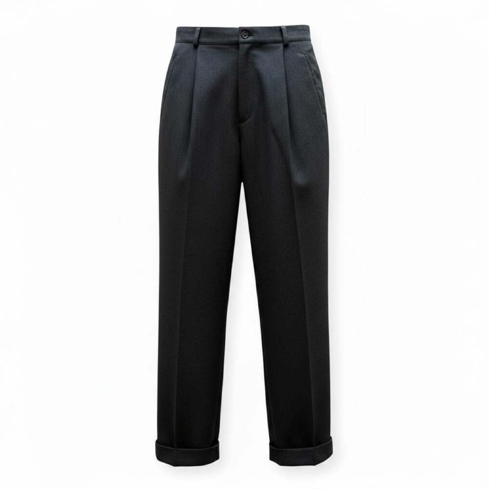 Anne Klein II Pleated Wool Trousers Size Petite 8 Dark Academia